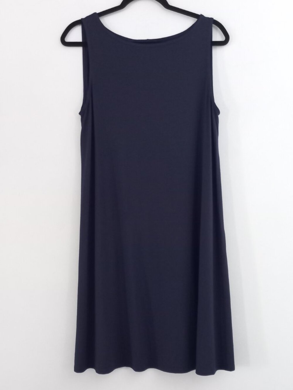 EILEEN FISHER navy blue sleeveless minidress